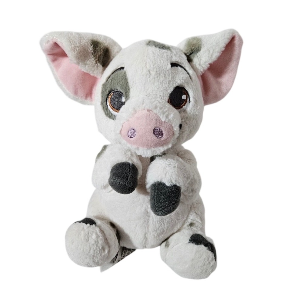 Disney Moana Pua Pig Plush Stuffed Animal Grey Spotted White 8 Inch Disney Parks